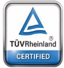 TÜV Rheinland Certified